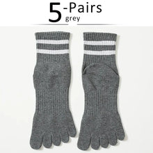 Load image into Gallery viewer, 5 Pairs of Striped Toe Socks