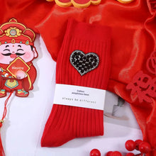 Load image into Gallery viewer, Beaded Valentines Socks