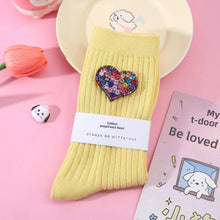 Load image into Gallery viewer, Beaded Valentines Socks