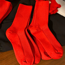Load image into Gallery viewer, 3 Pairs of Red Valentines Socks