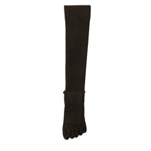 Load image into Gallery viewer, Black knee high toe sock
