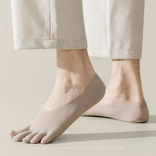 Load image into Gallery viewer, Beige socks worn with light-colored pants on a neutral background
