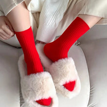 Load image into Gallery viewer, 3 Pairs of Red Valentines Socks