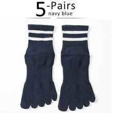 Load image into Gallery viewer, 5 Pairs of Striped Toe Socks