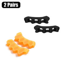 Load image into Gallery viewer, Two pairs of black and orange plastic clips on a white background
