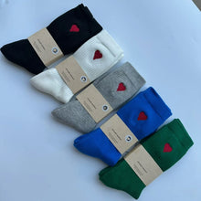 Load image into Gallery viewer, Embroidered Heart Socks
