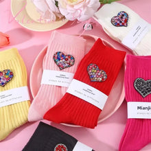 Load image into Gallery viewer, Beaded Valentines Socks
