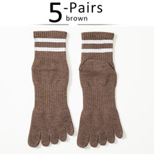 Load image into Gallery viewer, 5 Pairs of Striped Toe Socks
