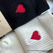 Load image into Gallery viewer, Embroidered Heart Socks
