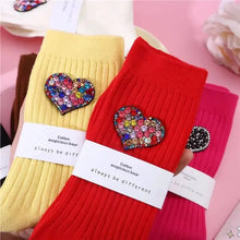 Load image into Gallery viewer, Beaded Valentines Socks
